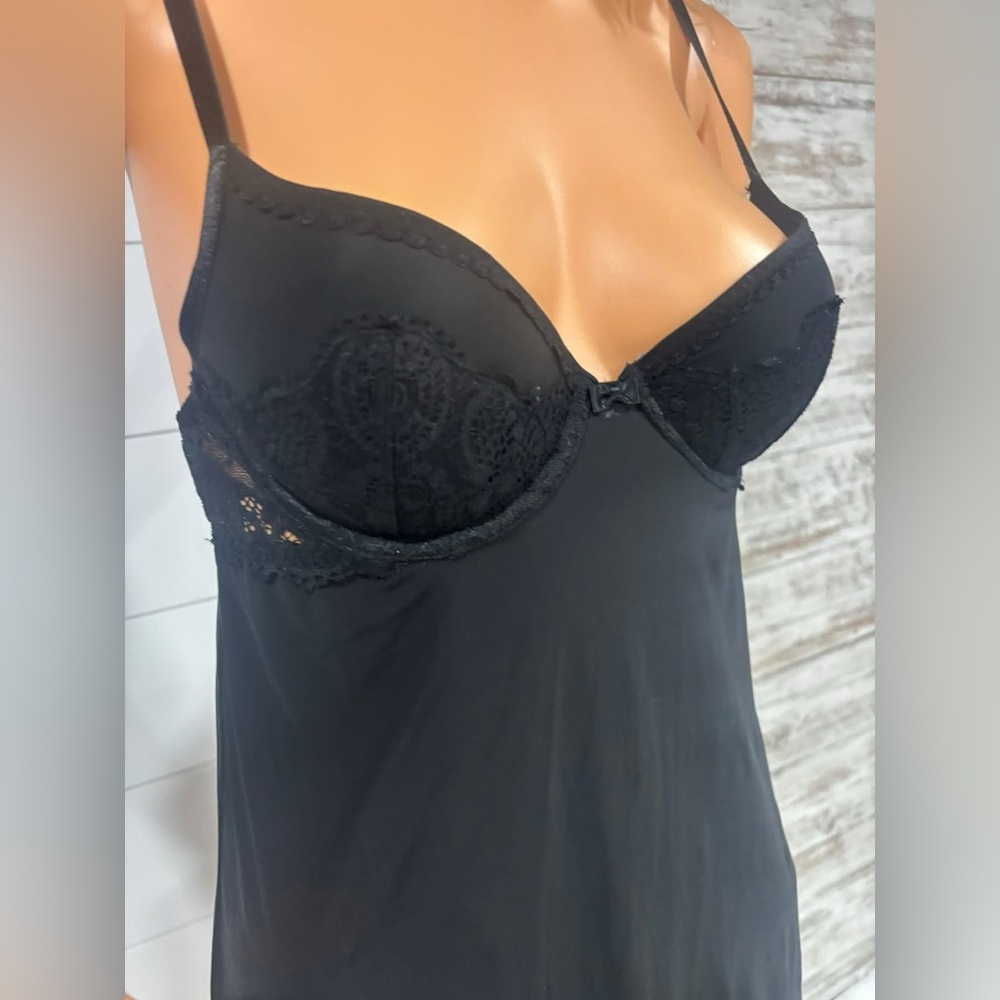 Victoria's Secret Elegant Black Lace Chemise